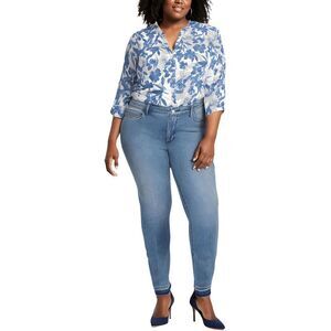 NYDJ Womens Barbara Denim High-Rise Cotton Bootcut Jeans Plus NWT
